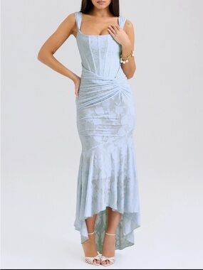 House of cb Cesca Blue Midi Dress